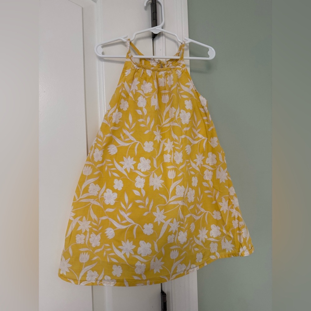 Tahari Baby Yellow and White Dress